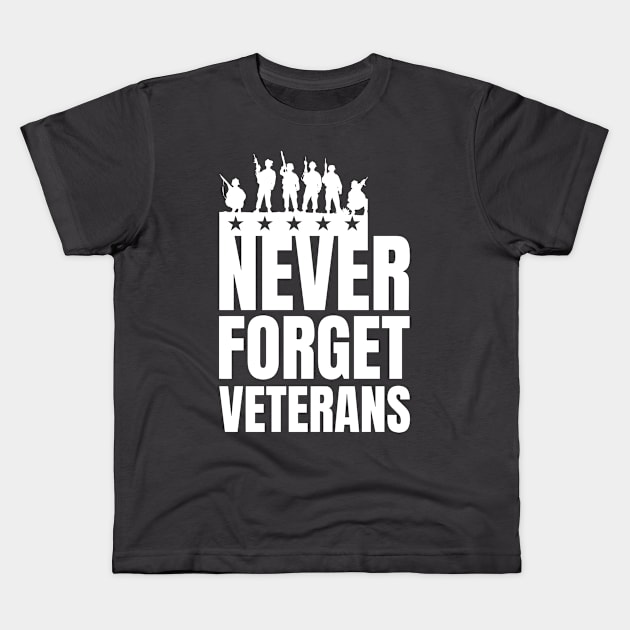 Memorial Day Gift Never Forget Veterans Kids T-Shirt by DJOU